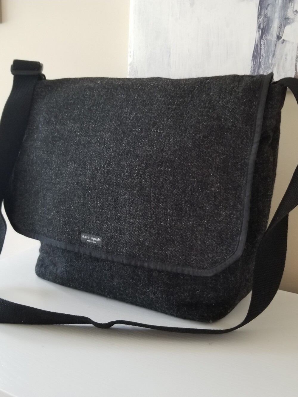 Kate Spade Large Wool Messenger Bag